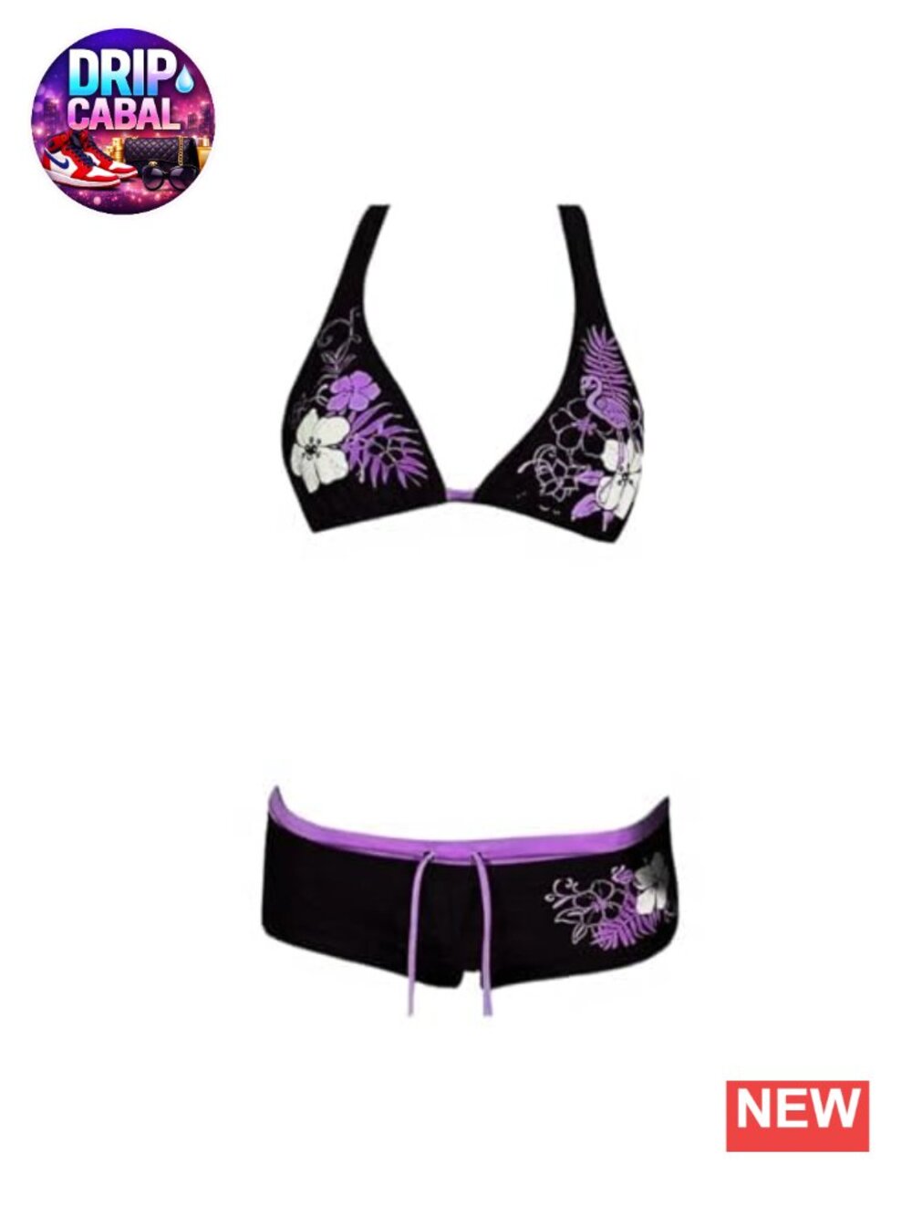 Y2k Tankini 2 Piece Halter Bikini Shorts Set Grunge Swimsuit Bathing Suit